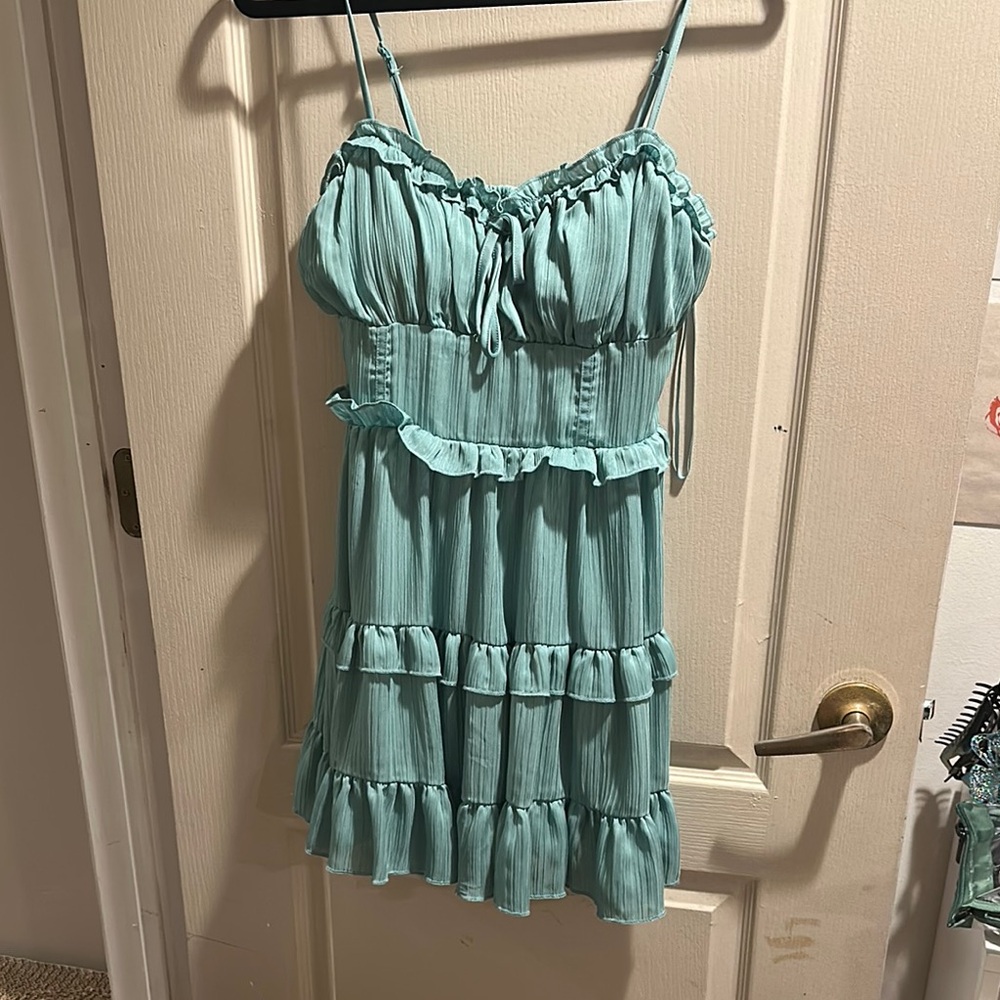 Wild Fable Teal Smocked Dress